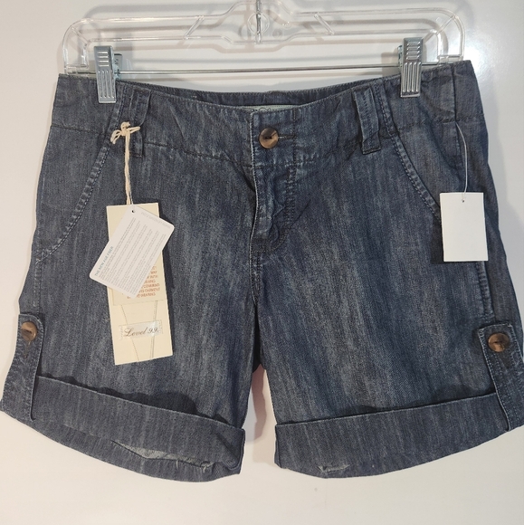 Level 99 Denim Blue Women Shorts, Size 26, NWT - Picture 1 of 11